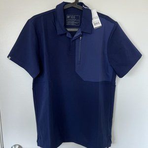 FIGS NAVY Dothan Classic Polo Scrub Shirt (Men) - NEW